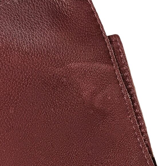 VTG Bob Siemon Designs Large Brown Leather Bible Cover Pewter Button New W/ Tag - Picture 10 of 11